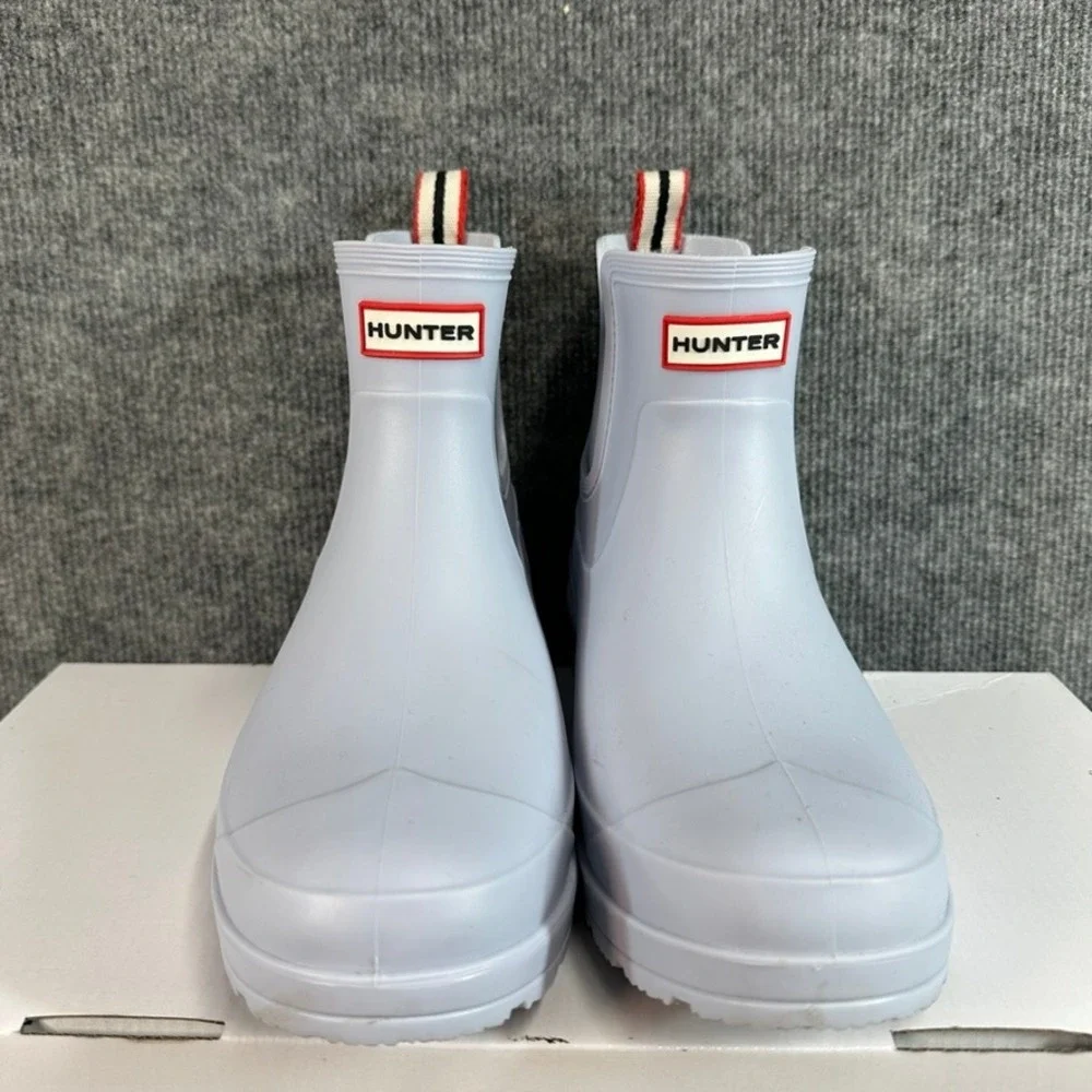 Hunter Original Refined Chelsea Rain Boots Lavender Gray Size 10 WFS1017RMA